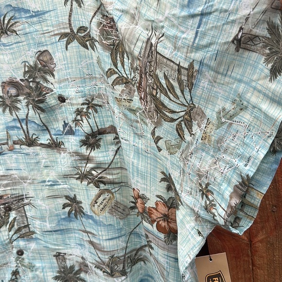Foundry Men’s Short Sleeve Button Down Hawaiian Shirt Size 4XL - Picture 5 of 13